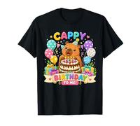 Cappy Birthday To Me Cute Capybara Animal Kids Party Camiseta
