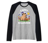 Cappy Halloween Funny Cute Capybara Wizard Halloween Camiseta Manga Raglan