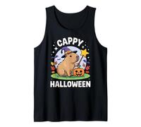 Cappy Halloween Funny Cute Capybara Wizard Halloween Camiseta sin Mangas
