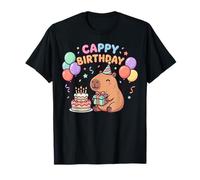 CappyBirthday Happy Capybara Linda Fiesta de cumpleaños Camiseta