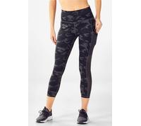 Capri de cintura alta PowerHoldÂ® On-The-Go Fabletics Gray Womens XXS