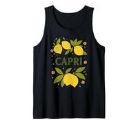 Capri Lemon Design Isla italiana Amalfi Coast Vibes Camiseta sin Mangas