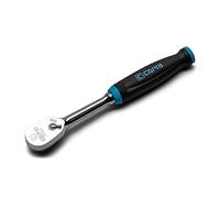 Capri Tools 1/4" Llave de carraca de 90 dientes, mango blando ergonómico, 165 mm larga.