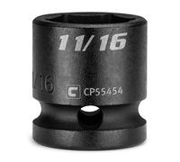 Capri Tools 11/16 pulg. Enchufe de impacto grueso, 1/2 pulgada. Drive, 6 puntos, SAE
