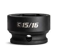 Capri Tools 15/16 in. Stubby Impact Socket, 3/8 in. Drive, 6 Point, SAE
