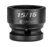 Capri Tools 15/16 pulg. Enchufe de impacto grueso, 1/2 pulgada. Drive, 6 puntos, SAE (CP55458)