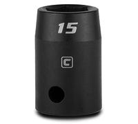 Capri Tools 5-5015 Drive 1-1/16 pulgadas. Enchufe de impacto poco profundo SAE de 6 puntos, negro, 1/2 pulgada