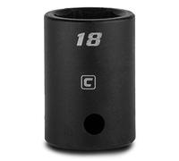 Capri Tools 5-5018 Drive 18 mm 6 puntos métricos de impacto poco profundo, negro