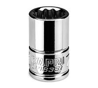 Capri Tools 7/16 pulg. Enchufe poco profundo, 3/8 pulgadas. Drive, 12 puntos, SAE