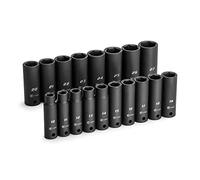 Capri Tools CP55000-18MD Juego de llaves de vaso de impacto profundo de 1/2 pulgada