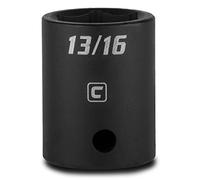 Capri Tools Enchufe de impacto poco profundo de 13/16 pulgadas, unidad de 1/2 pulgada, 6 puntos, SAE