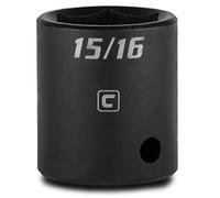 Capri Tools Enchufe de impacto poco profundo de 15/16 pulgadas, unidad de 1/2 pulgada, 6 puntos, SAE