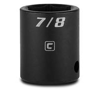 Capri Tools Enchufe de impacto poco profundo de 7/8 pulgadas, unidad de 1/2 pulgada, 6 puntos, SAE