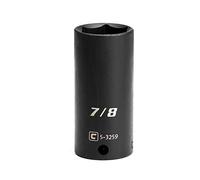 Capri Tools Enchufe de impacto profundo, unidad de 3/8 pulgadas, 6 puntos, SAE (7/8 pulgadas)