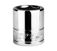 Capri Tools Enchufe poco profundo de 15 mm, unidad de 1/4 pulgadas, 6 puntos, métrico