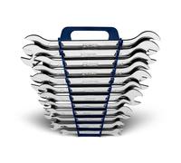 Capri Tools Juego de 12 llaves fijas superfinas con bandeja para llaves métricas de 6 a 28 mm