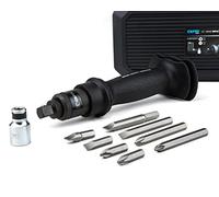 Capri Tools Juego de destornilladores de impacto premium, manual reversible, para tornillos de pinza de freno, 1/2 pulgadas, destornillador