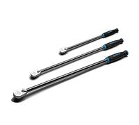 Capri Tools - Juego de llaves de carraca extralargas de 90 dientes, mango blando ergonómico, 6,35 mm, 9,5 mm, 12,7 mm 3 llaves de carraca.