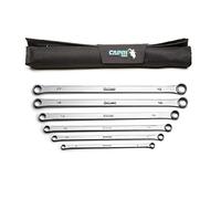 Capri Tools Juego de llaves de extremo de caja extralargas de 0 grados, métricas, 8-19 mm, 12 tamaños, 6 piezas (CP11800-6MPK)