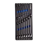 Capri Tools Juego de llaves inglesas angulares de extremo abierto, ángulos de 30° y 60°, 1/4 a 1 pulgada, SAE, 13 piezas con bandeja mecánica