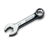 Capri Tools Llave combinada WaveDrive Pro Stubby de 17 mm para pernos regulares y redondeados