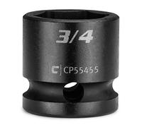 Capri Tools Llave de vaso de impacto gruesa de 3/4 pulgadas, 1/2 pulgada, 6 puntos, SAE