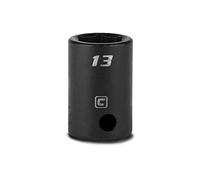 Capri Tools - Llave de vaso de impacto poco profunda, 3/8 pulgadas, 6 puntos, métrica