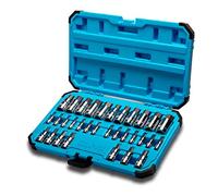 Capri Tools Master - Juego de Herramientas, Llaves de Vaso Hexagonales, Métricas y SAE, Serie Avanzada, 32 Piezas