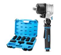 Capri Tools Paquete de impacto de 6 puntos de accionamiento de 3/4 pulgadas, SAE, 9 piezas