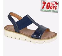 Capriata Aladina Elástico Cuña Mujer Moda Sandalias Casual Azul Marino