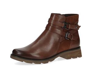 CAPRICE 9-25429-41, Botines planos con cordones para Mujer, Marrón (Cognac Comb), 37.5 EU
