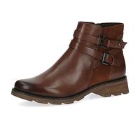 CAPRICE 9-25429-41, Botines planos con cordones para Mujer, Marrón (Cognac Comb), 38.5 EU