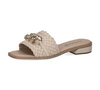 CAPRICE 9-27102-42, Sandalias Planas Mujer, Wht Lea Black, 40 EU