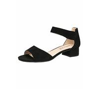 CAPRICE 9-9-28212-20 004, Sandalia con talón Mujer, Negro (Black Suede), 37.5 EU