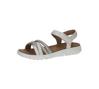 CAPRICE 9-9-28601-20, Sandalias planas Mujer, Blanco (Offwhite Comb), 38 EU