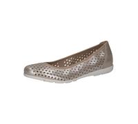 CAPRICE Bailarinas de Cuero para Mujer cómodas, Gris Topo, 40 EU