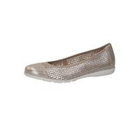 Caprice Bailarinas de cuero para mujer Estampado de agujeros Gris topo 40 EU