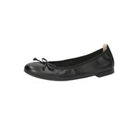CAPRICE Bailarinas de Mujer de Piel con Lazo, Color Negro., 40 EU