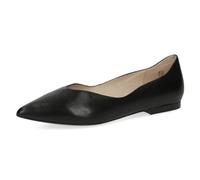 CAPRICE Bailarinas de Piel para Mujer, Color Negro., 36.5 EU