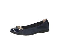 CAPRICE Bailarinas de Piel para Mujer con Barniz, Ocean Comb, 40 EU