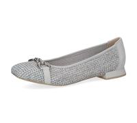 CAPRICE Bailarinas de Rafia Elegantes para Mujer, Azul Marino Pewter, 41 EU