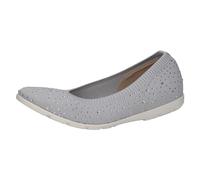 CAPRICE Bailarinas para Mujer con Purpurina, cómodas, Anthra Croco, 40 EU