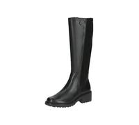 CAPRICE Botas altas de tacón con cremallera para mujer Elegante, Peine Negro, 41 EU