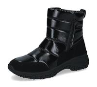 Caprice Botas de invierno para mujer sin tacón, veganas, impermeables, Peine Negro, 39 EU