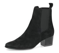 CAPRICE Botas de moda para mujer 9-25304-45, de ante negro, talla 41 EU, Piel negra., 41 EU