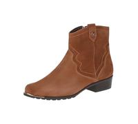 CAPRICE Botas de tacón para Mujer 9-25306-43, Cortas al Tobillo, Cognac Suede, 40 EU