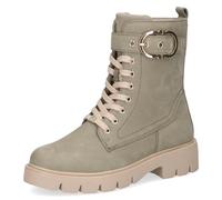 CAPRICE Botas Planas de Encaje para Mujer 9-25211-43, Cortas al Tobillo, Caqui Nubuc, 36 EU