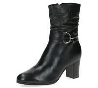 Caprice Botín De Mujer De Cuero Con Adorno De Metal Elegante Fruncido 9-25328-41