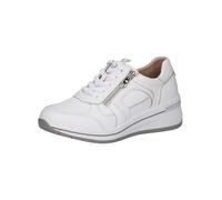 CAPRICE Comfort - Zapatillas de Piel con Cremallera para Mujer, Color Blanco., 36 EU