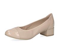 CAPRICE Comfort - Zapatos de tacón pequeño para Mujer, Beige Nappa, 36 EU